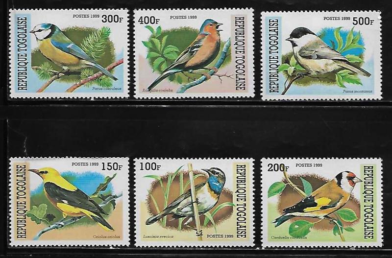 Togo 1882 A-F Birds Mint NH