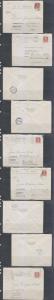 ARGENTINA 1929-30 FIVE DOUBLE RATE COVERS BUENOS AIRES TO SWEDEN RATED 24c F,VF 