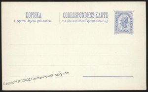 Austria Rohrpost RP16 Prague Pneumatic Mail Postal Stationery Card UNUSED 107887