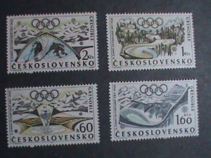​CZECHOSLOVAKIA STAMP-1968-SC#1516-9 10TH WINTER OLYMPIC GAMES-FRANCE MNH SET