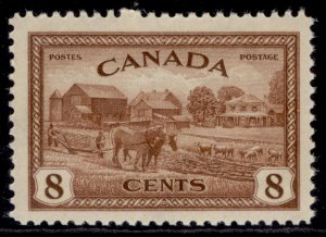 CANADA GVI SG401, 8c brown, NH MINT.