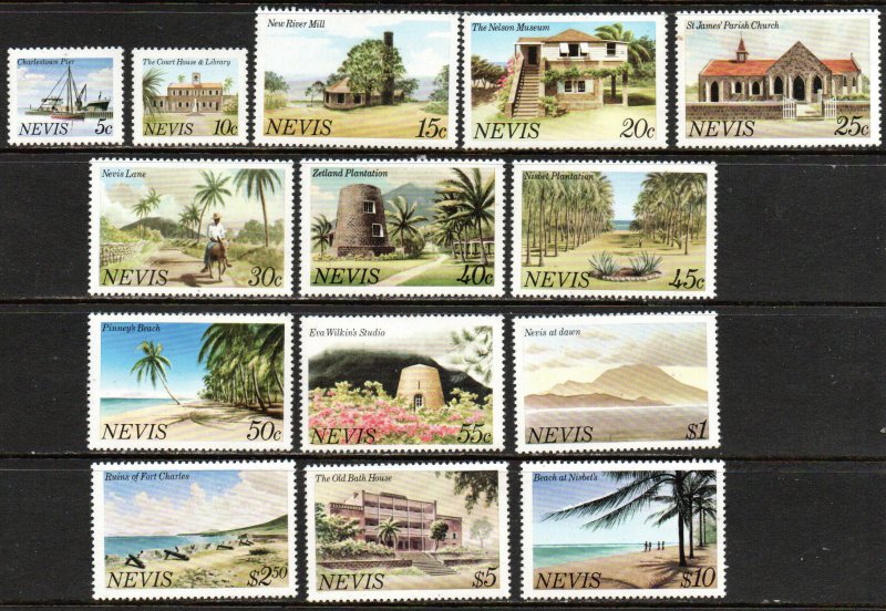 Nevis Sc #121-134 MNH