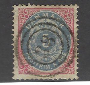 Denmark SC#27 Used F-VF hr SCV$72.50...Fill a great Spot!