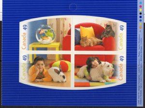 Thematic stamps CANADA 2004 PETS 2288/91 S/A PANE mint