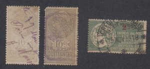 France - 18xx-1918 - SC NLIS - Used - 3 old revenues