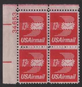 C79 13c Winged Envelope 34653 UL Plate Block