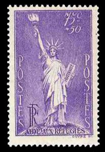 France, 1900-1950 #B45 (YT 309) Cat€25, 1936 Statue of Liberty, 75c + 30c p...