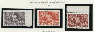 HUNGARY SCOTT#B114/21,123/5  MINT NEVER HINGED AS SHOWN--SCOTT VALUE $10.30 