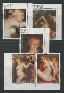 Thematic Stamps Art - PARAGUAY Rubens Nudes Paintings 2nd. 5V used