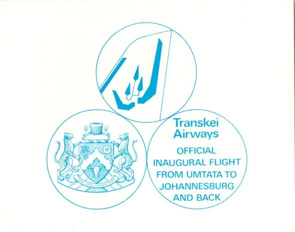 Transkei - 1977 Transkei Airways Collectors Sheet SG 22-23