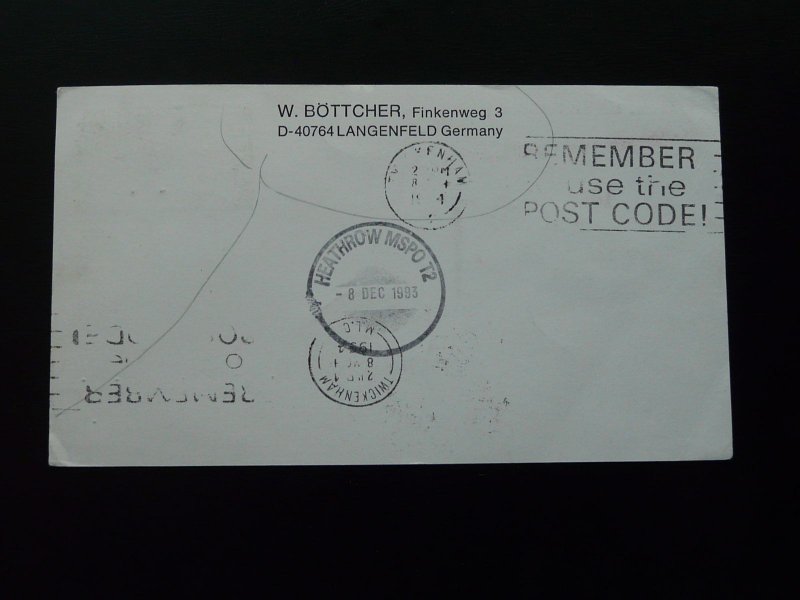 first flight cover Leipzig London Airbus A320 Lufthansa 1993