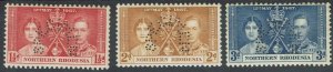 NORTHERN RHODESIA 1937 KGVI CORONATION SPECIMEN SET 