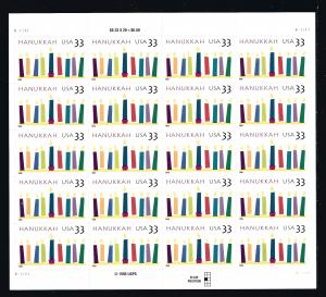 3352,  P. O. FRESH PANE of 20, nice,  **XF**, MINT NH, SHIP $1.00