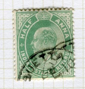 INDIA; Early Ed VII issue with fine POSTMARK, Quetta