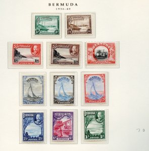 BERMUDA -- Scott #105 to #114 mint Cat $70 British Commonwealth