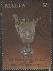 Malta 848 (used) 5c antique ewer, Vilhena period (1994)