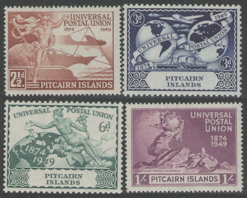 1949 Pitcairn Islands 15-18 75 years UPU - Transport 50,00 €