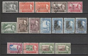 MALAYA/TRENGGANU 1957/63 SG 89/99 USED Cat £110