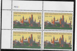 US#3059  32c Smithsonian  Plate Block of 4 (MNH) CV $2.60