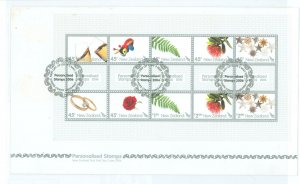New Zealand 2069 2006 Personalized Greeting stamps/sheet on an unaddressed cacheted first day cover.
