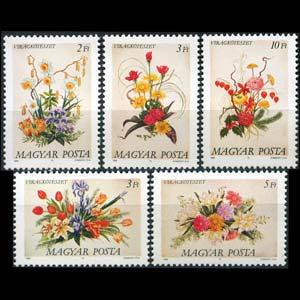 HUNGARY 1989 - Scott# 3173-7 Flower Set of 5 NH