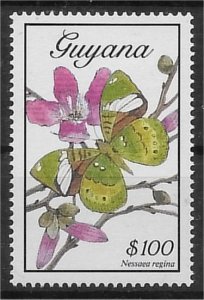 Guyana #2215 Butterfly Hi Value 1989  MNH