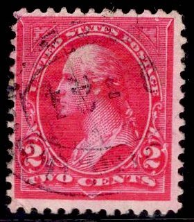 US Stamp #252 2c Carmine Washington USED SCV $13.00 Type III