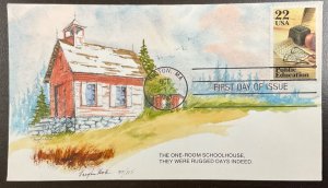 2159 Vaughn Hord cachet Public Education FDC 1985 #99 of 115