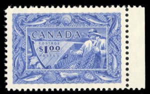 Canada #302 Cat$35, 1951 $1 Fishing, never hinged