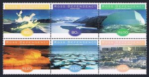 New Zealand L49-L54a block, MNH. Ice Formation, 1998. Sculptured sea ice,