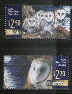 Niuafo’ou Tonga 2018 Lulu Barn Owls Birds of Prey Wildlife 2v MNH # 1509