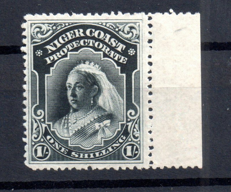 Niger Coast Protectorate 1894 1/- black mint LHM SG56 WS16774