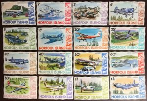 Norfolk Island 1980-81 Aircraft Definitives Set MNH