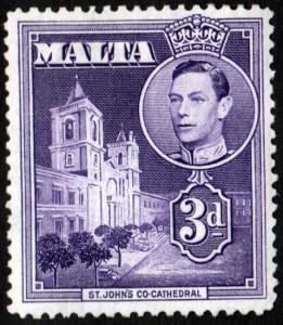 Malta KGVI 1938 3d Dull Violet SG223 Mint Hinged