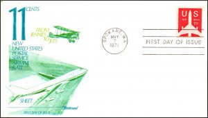 Scott C78 - 11 Cents Jet Plane Fleetwood FDC - Unaddressed