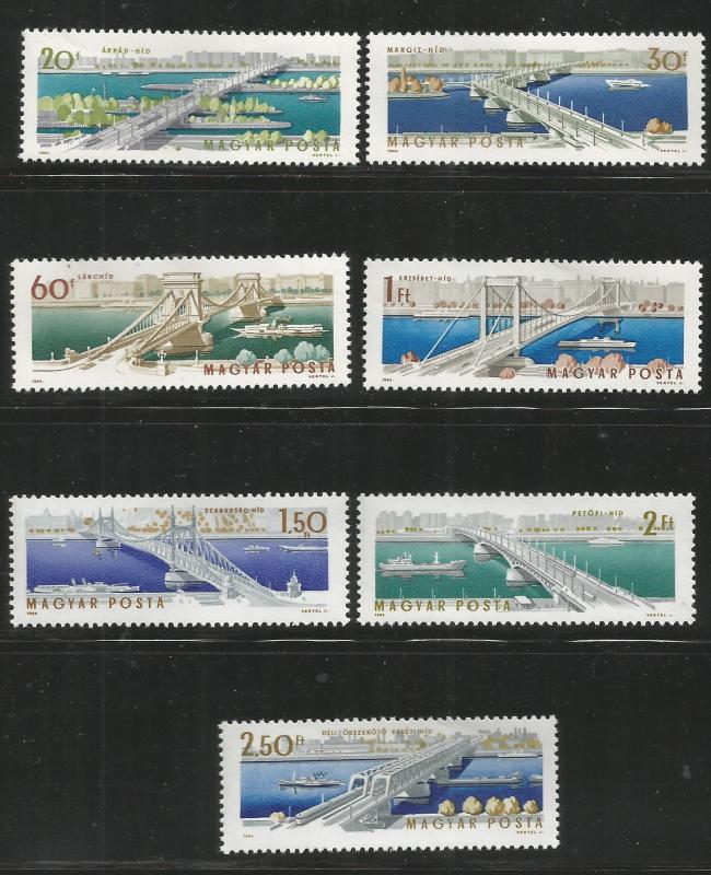 HUNGARY  1619-1625  MNH, DANUBE BRIDGES, BUDAPPEST