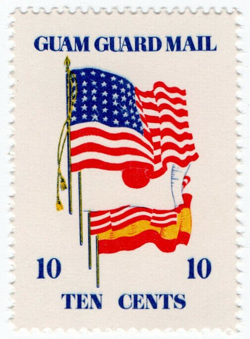 (I.B) Guam Local Post : Guam Guard Mail 10c (Flags)