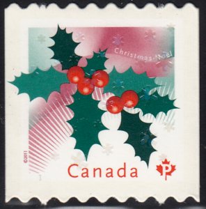 Canada 2011 Holly Christmas, MNH Die Cut # 2491i