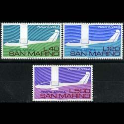 SAN MARINO 1974 - Scott# C130-2 Gliders Set of 3 NH