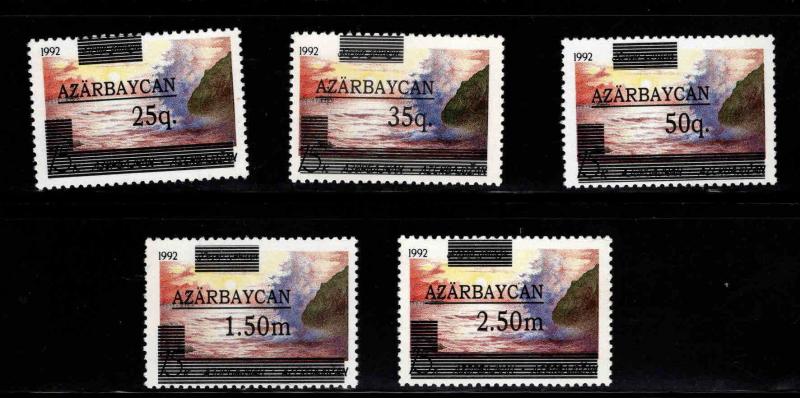 Azerbaijan Scott 351-355 MNH** 1992 stamp set