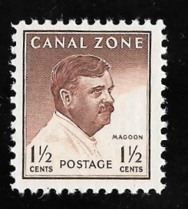 CANAL ZONE 137  1 1/2 cents Gov. Magoon Stamp Mint OG NH XF