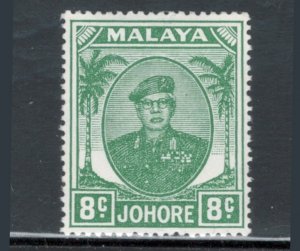 Malaya States - Johore 1952 Sultan Ibrahim 8c Scott # 137 MH