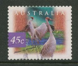 Australia SG 1689d perf 12½ x 13 used Self Adhesive Birds brolga