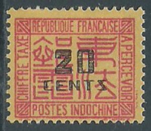 Indo-China, Sc #J71, 20c MH