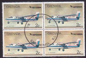 Grenada 751 Block of Four Color Error CTO NH