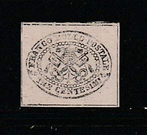Roman States 13a MH Papal Coat of Arms (C)