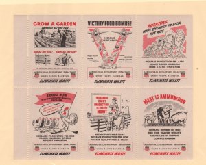 USA WWII Propaganda Stamps, Agricultural Development Department, Union Pacific