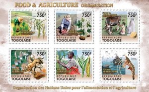 TOGO - 2011 - UN, Food & Agriculture Org - Perf 6v Sheet -Mint Never Hinged