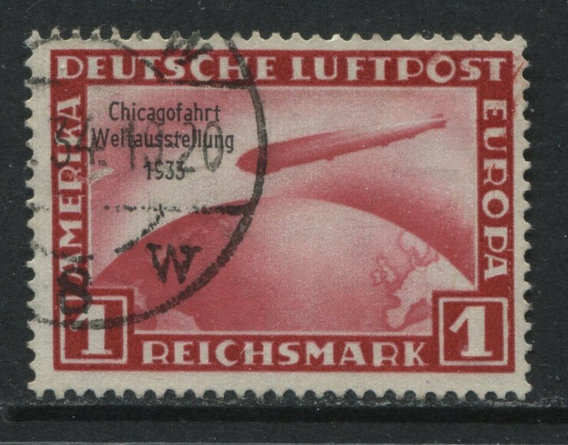 Germany 1933 Zeppelin 1 mark used