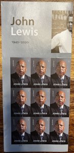 US 5801 Imperf. sheet of 9 John Lewis